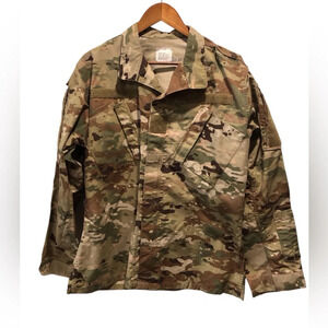 US Military Offical Issue Woodland Camp Jacket Medium Long Insect Repellant L/S